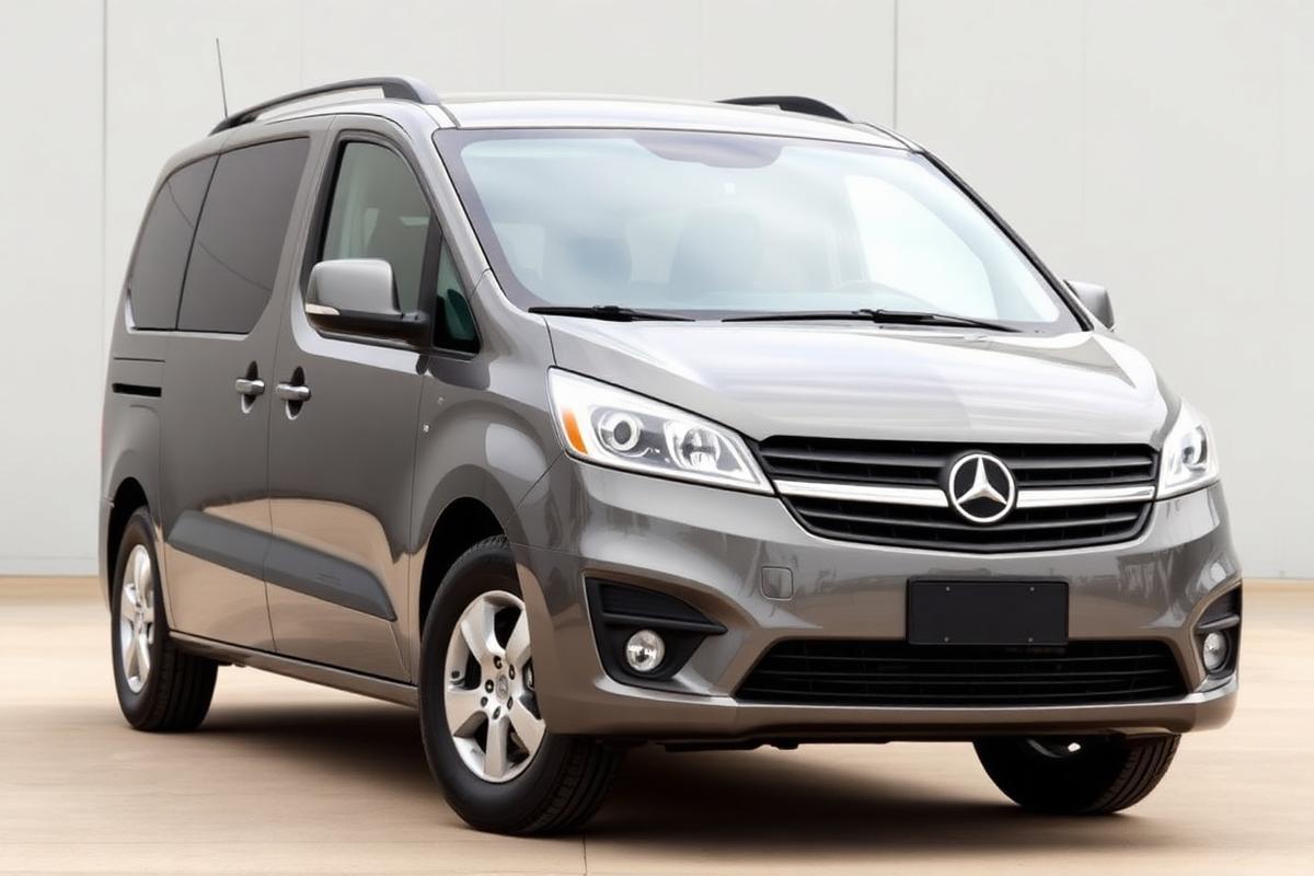 Clean gray family minivan rental