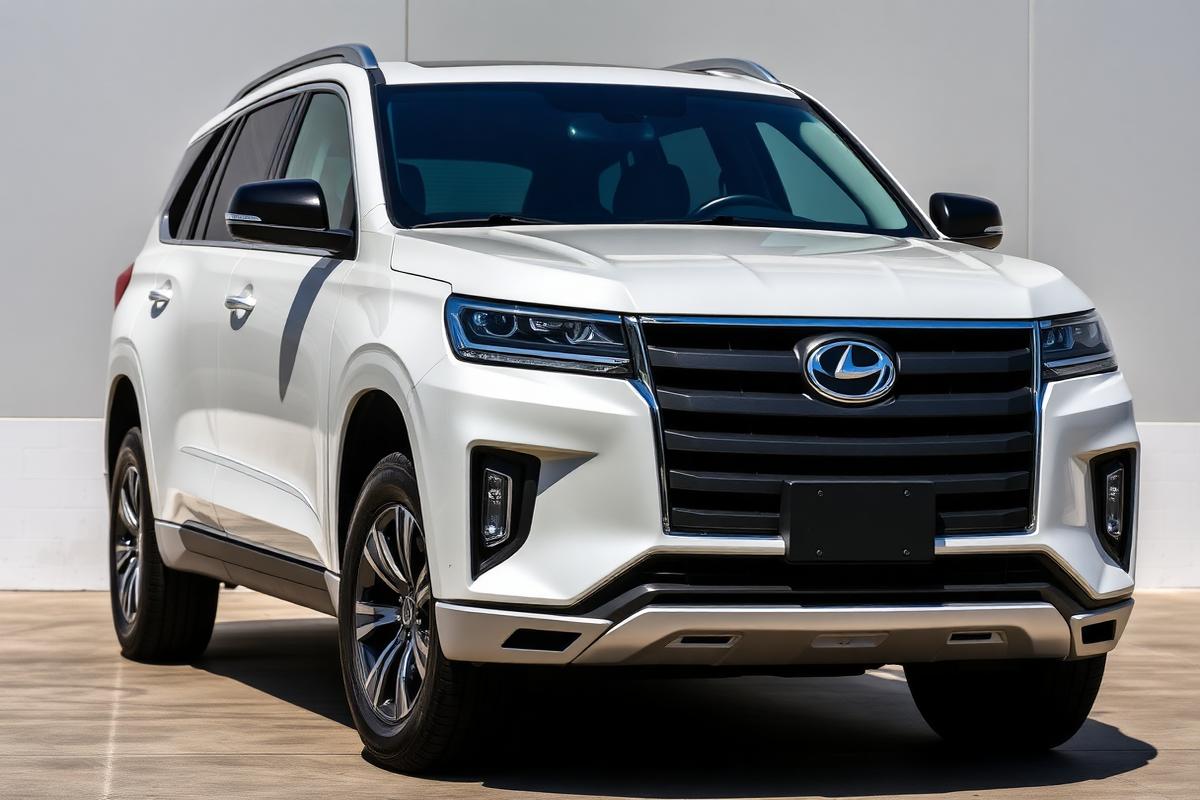 Clean white midsize SUV rental